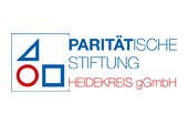 Kundenlogo für eine paritätische Stiftung in blau, weiß, rot